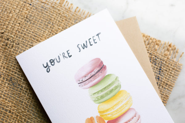 You're Sweet Macarons Card