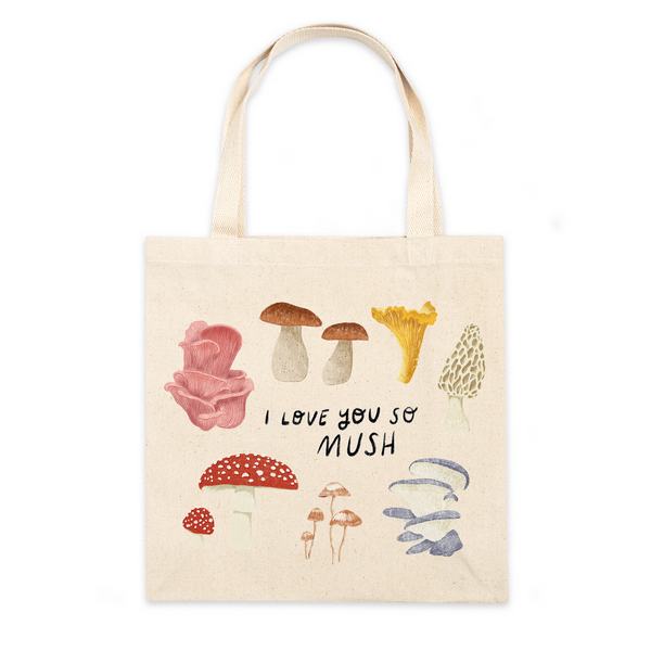 I Love You So Mush Mushroom Tote Bag | 100% Cotton